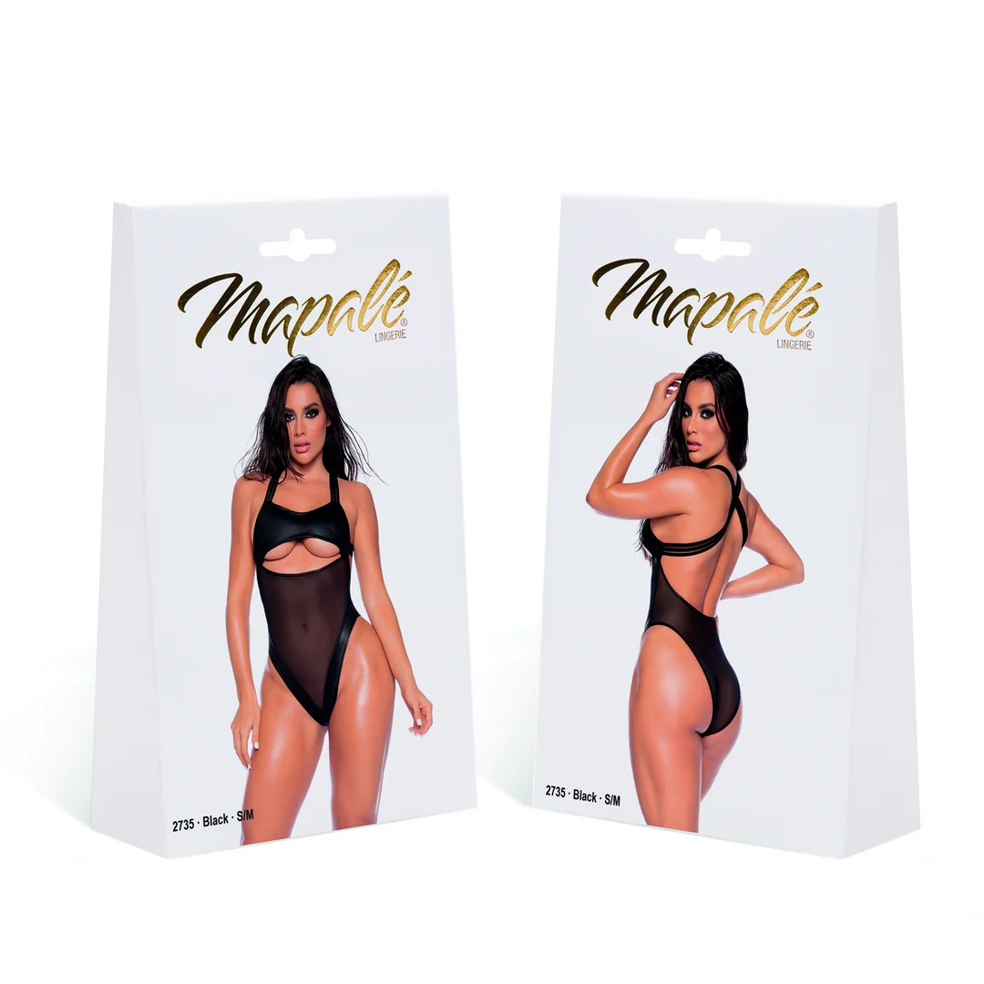 Wetlook Body mit Unterbrustdesign für eine verführerische Silhouette – LIN – Bild 4