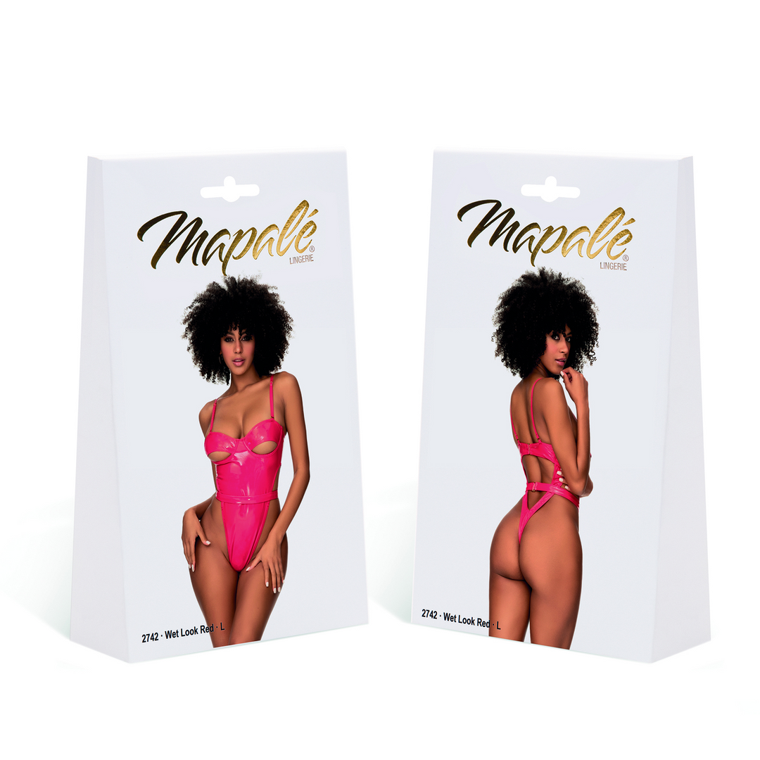 2742WRDM-2 Vinyl body met hoog uitgesneden fit en beugel voor verleidelijke look – LIN - Afbeelding 1