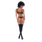Lingerie set met nat look en mesh voor verleidelijke look - LIN - Afbeelding 3
