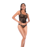 Mesh sexy lingerie set met corsetlook voor een verleidelijke look – LIN - Afbeelding 4
