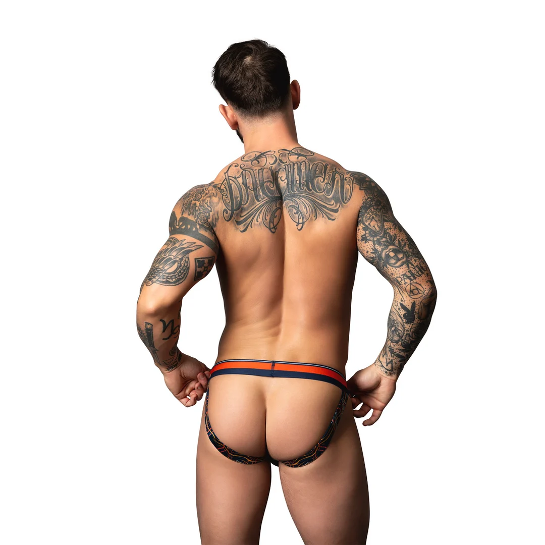 Male Power jock met witte marmerprint - Afbeelding 13