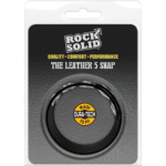 Niet-vibrerende cockring met verstelbare sluiting – Leather 5 Snap