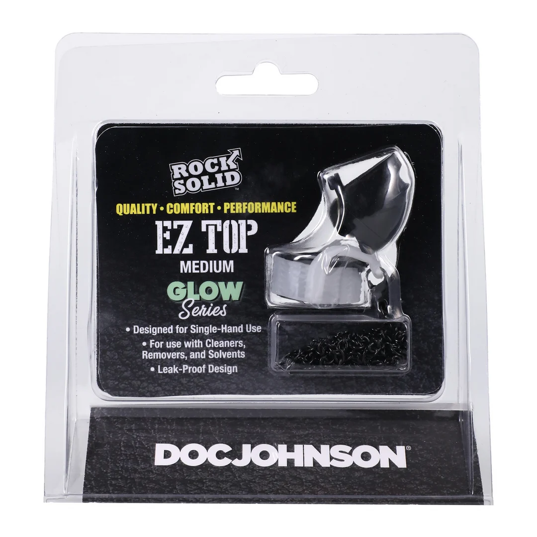 Doc Johnson Rock Solid EZ Top dop Medium Glow in the Dark - Afbeelding 1