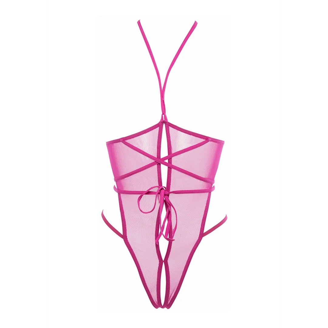 Open Cup Body mit Wickelbändern für einen verführerischen Look und sexy Dessous – LIN – Bild 13