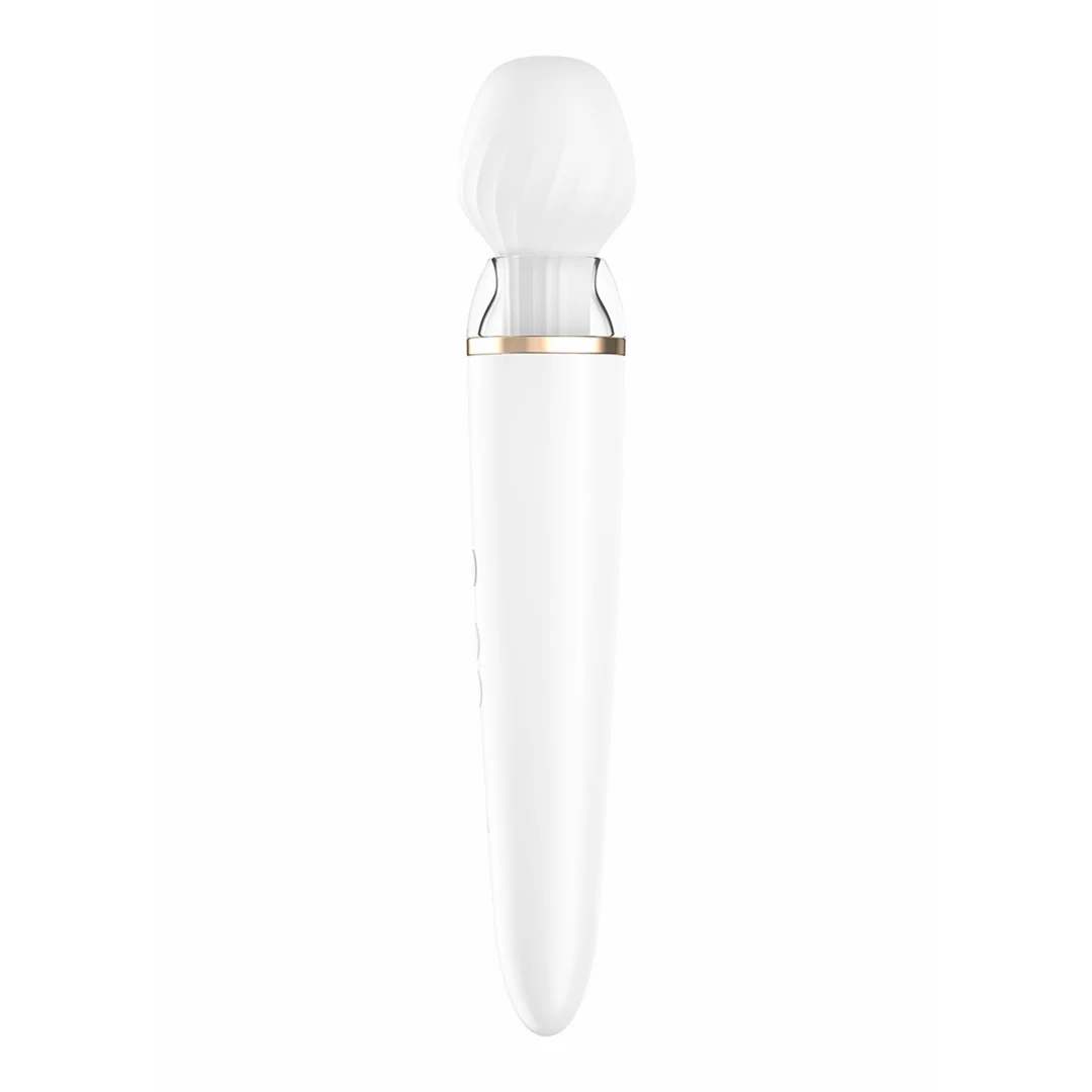Satisfyer wand vibrator – app-controlled met verwisselbare opzetstukken – Satisfyer, wit - Afbeelding 5