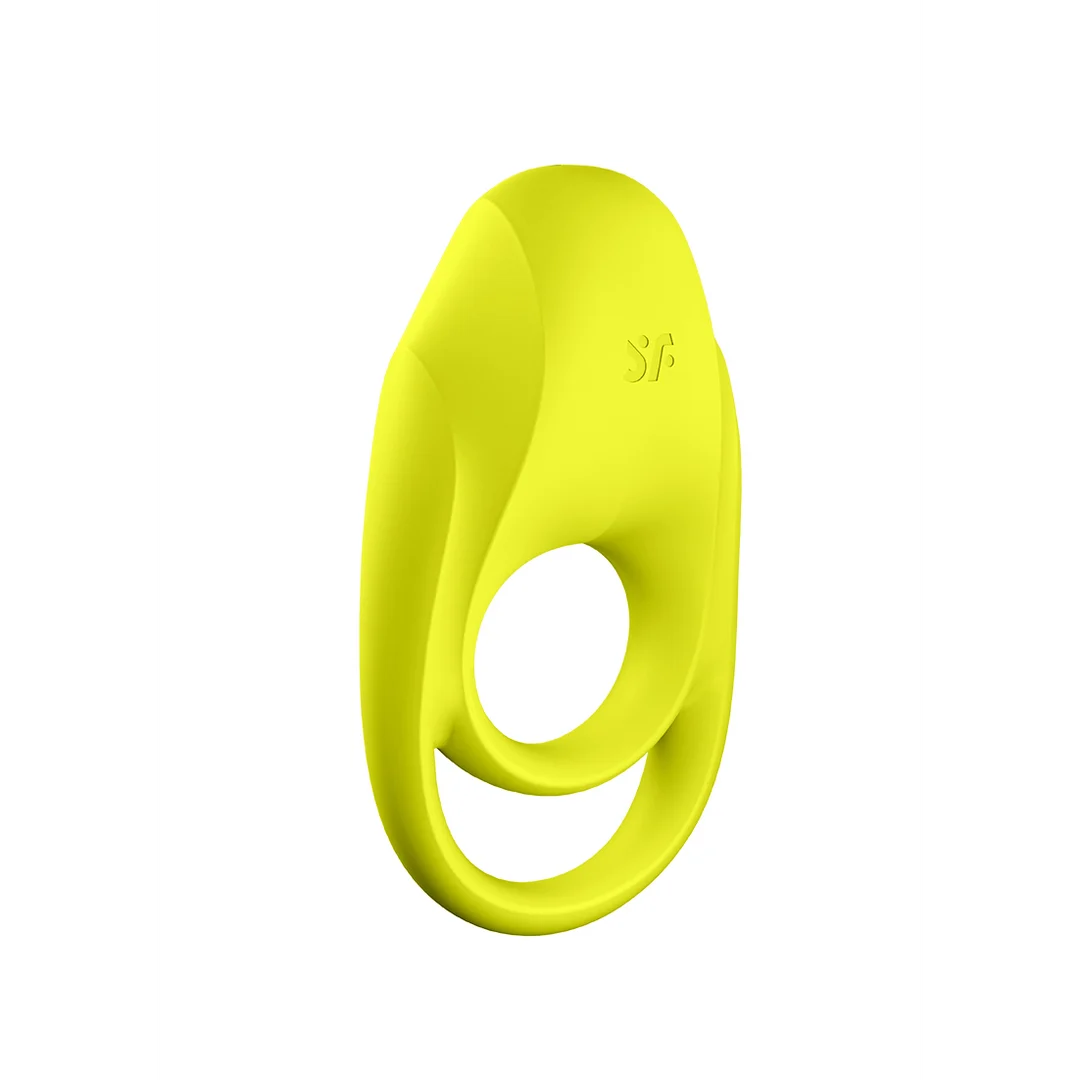 Vibrerende cockring met clitorisstimulator – Spectaculaire - Dubbele Band Vibrerende Cockring - Neon Groen - Afbeelding 4