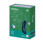 Vibrerende cockring met extra stimulatie – Epic Duo Ring - Dubbele Ring Vibrerende Cockring - Donkerblauw