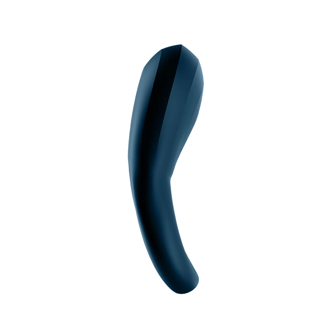 Vibrerende cockring met extra stimulatie – Epic Duo Ring - Dubbele Ring Vibrerende Cockring - Donkerblauw - Afbeelding 2