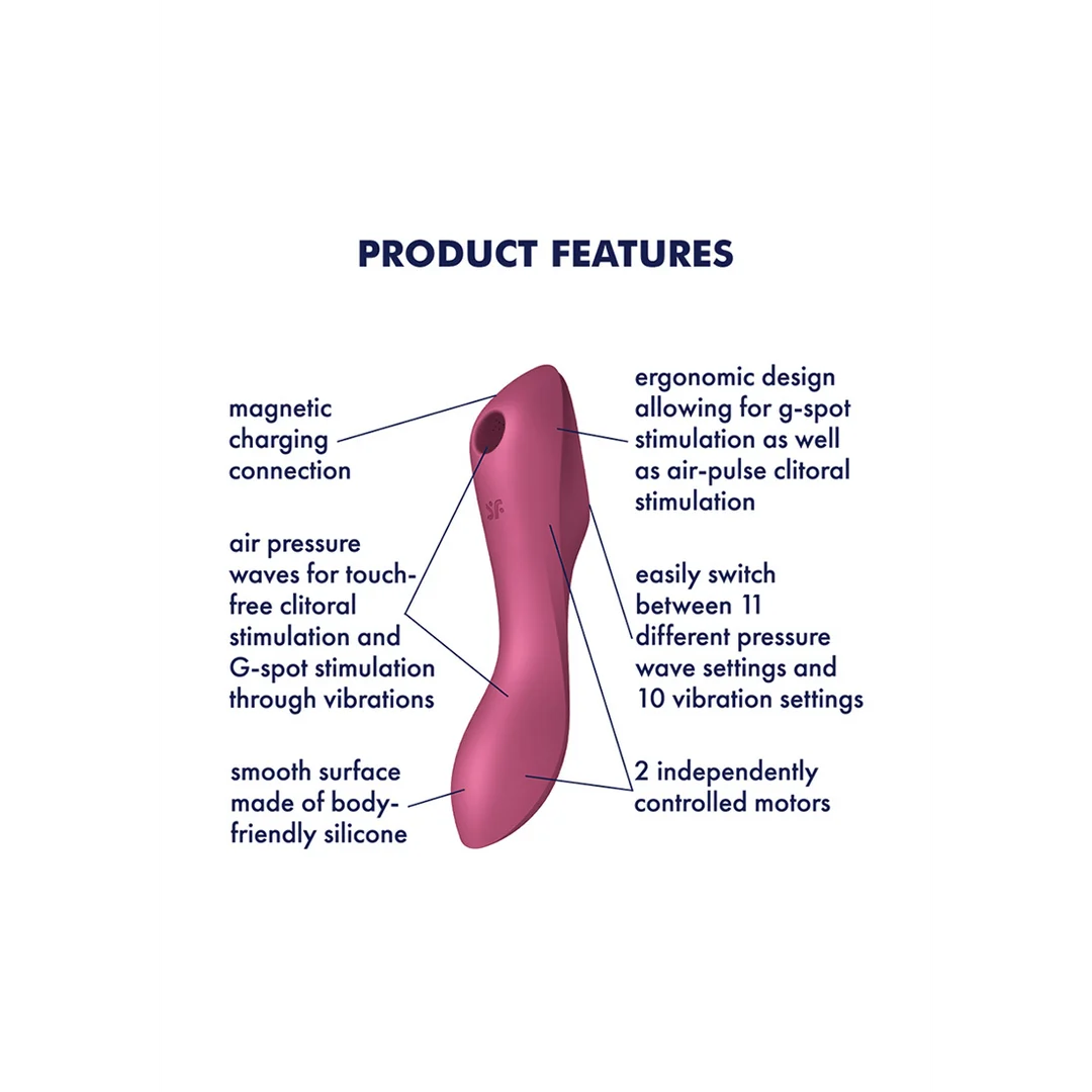 Satisfyer G-spot vibrator met 11 drukgolfintensiteiten – Curvy Trinity 3 - Afbeelding 3
