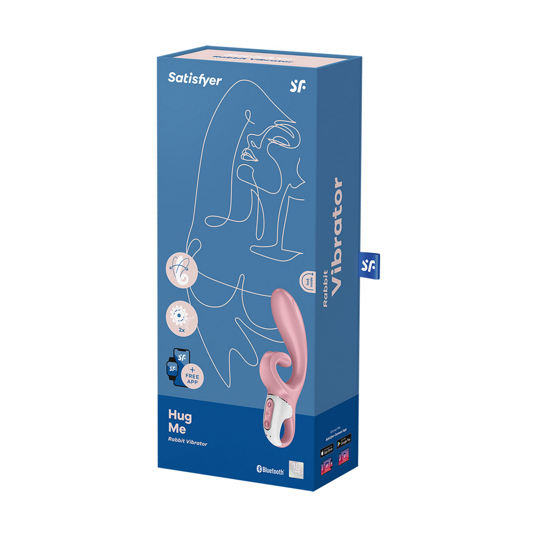 4036588-2 Satisfyer rabbit vibrator – tongue tip voor clitoris stimulatie – Satisfyer Hug Me roze - Afbeelding 1