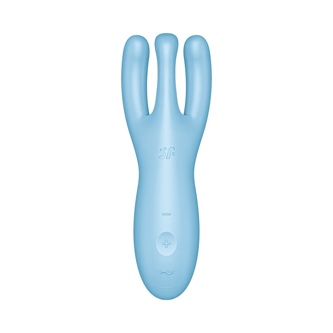 Satisfyer Threesome 4Plus blauwe lay on vibrator met app - Afbeelding 2