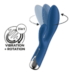 Satisfyer rabbit vibrator – roterende kop & krachtige vibraties – Satisfyer blauw - Afbeelding 5