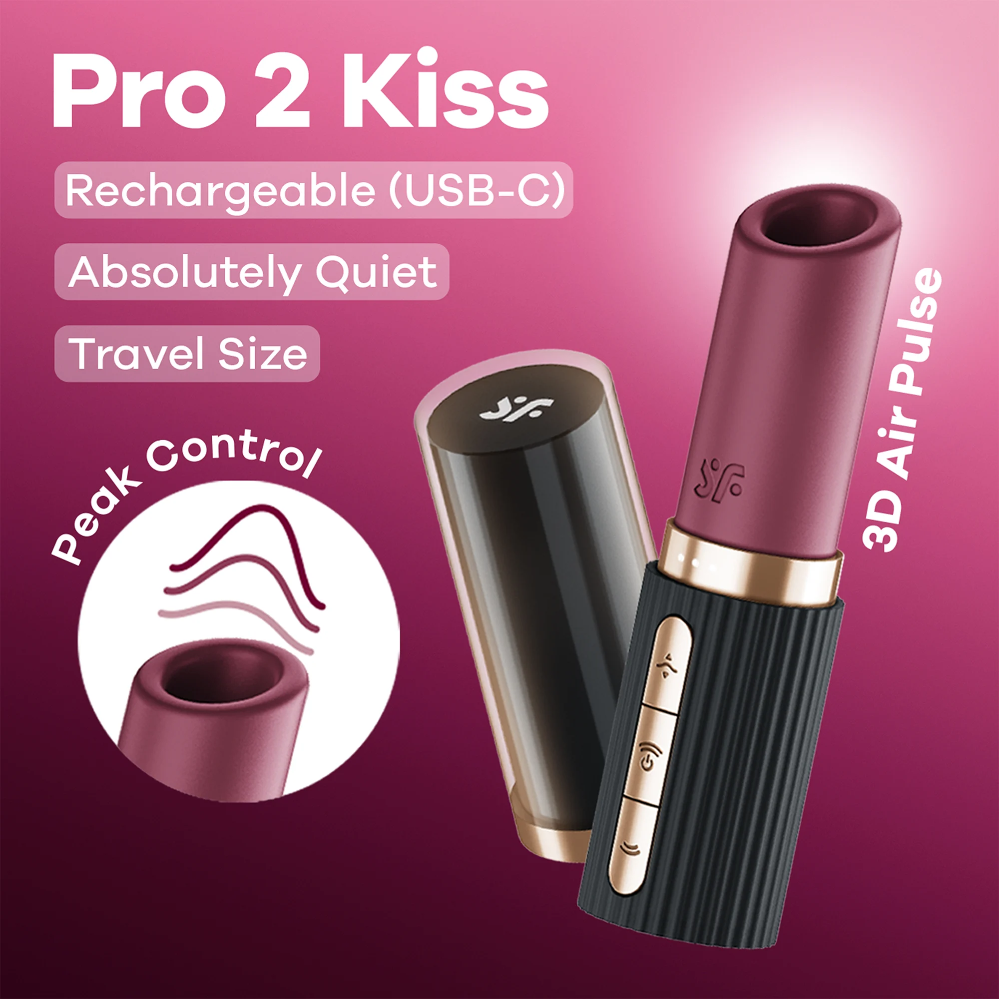 Satisfyer Pro 2 Kiss Druckwellenvibrator in Lila – Bild 5