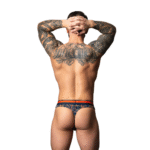 Male Power tanga met witte marmerprint - Afbeelding 9