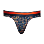 Male Power tanga met witte marmerprint - Afbeelding 10