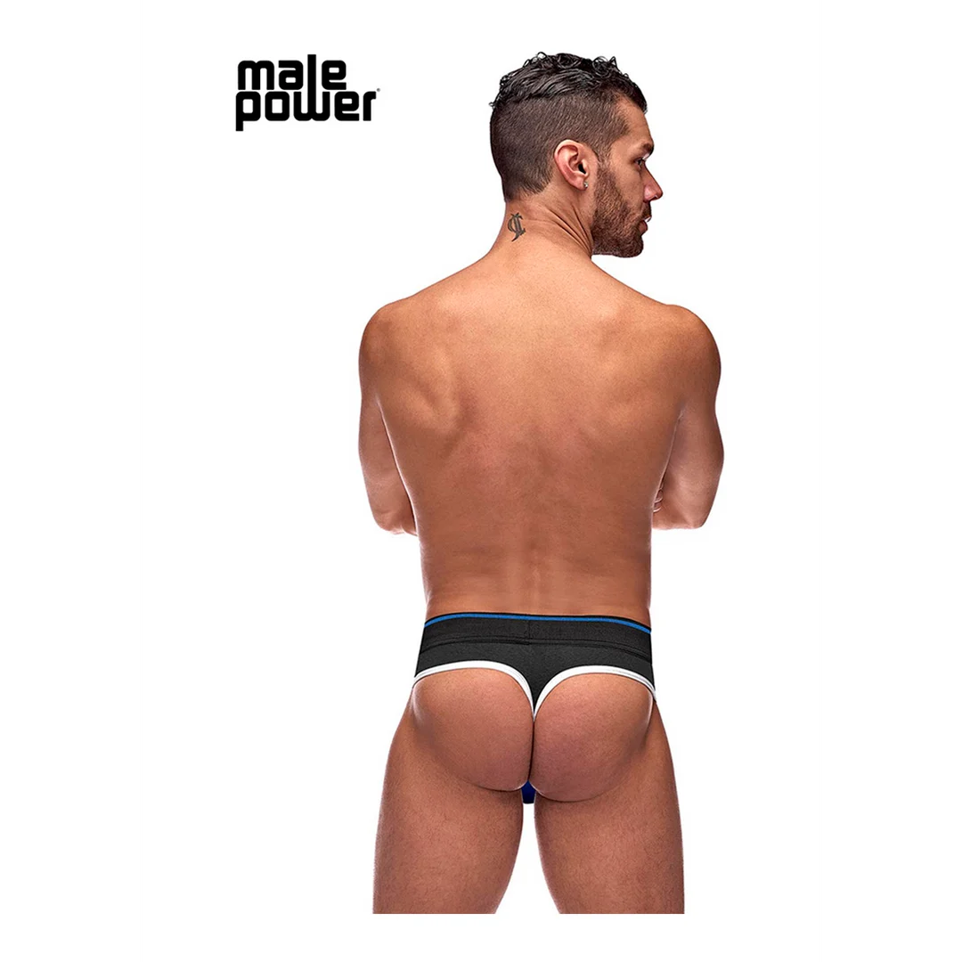 Male Power Panel Thong L/XL schwarz und rot – Bild 9
