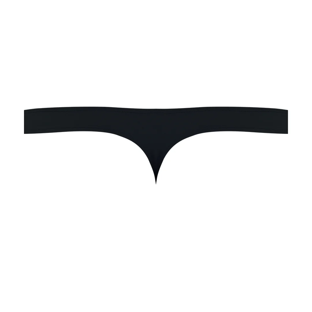Male Power Satin Spandex Bong String, Schwarz – Bild 5