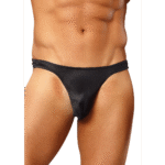 Heren string met satijnse comfort en pluche trim voor stijlvolle look - Male Power - Afbeelding 6