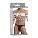 Heren string met satijnse comfort en pluche trim voor stijlvolle look - Male Power - Afbeelding 7