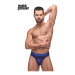 Heren string met comfortabele T-back en twee-kleurige tailleband - Male Power - Afbeelding 5