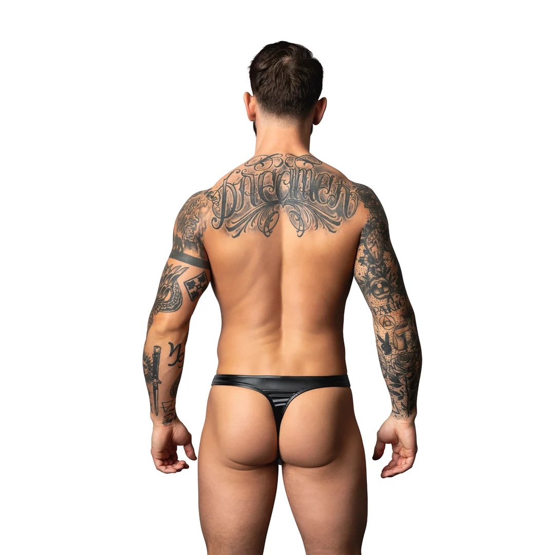 442301BKLX-5 Male Power Wetlook String – Bild 1