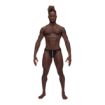 Heren slip met transparante mesh en onyx strip voor gedurfde look – Male Power - Afbeelding 15