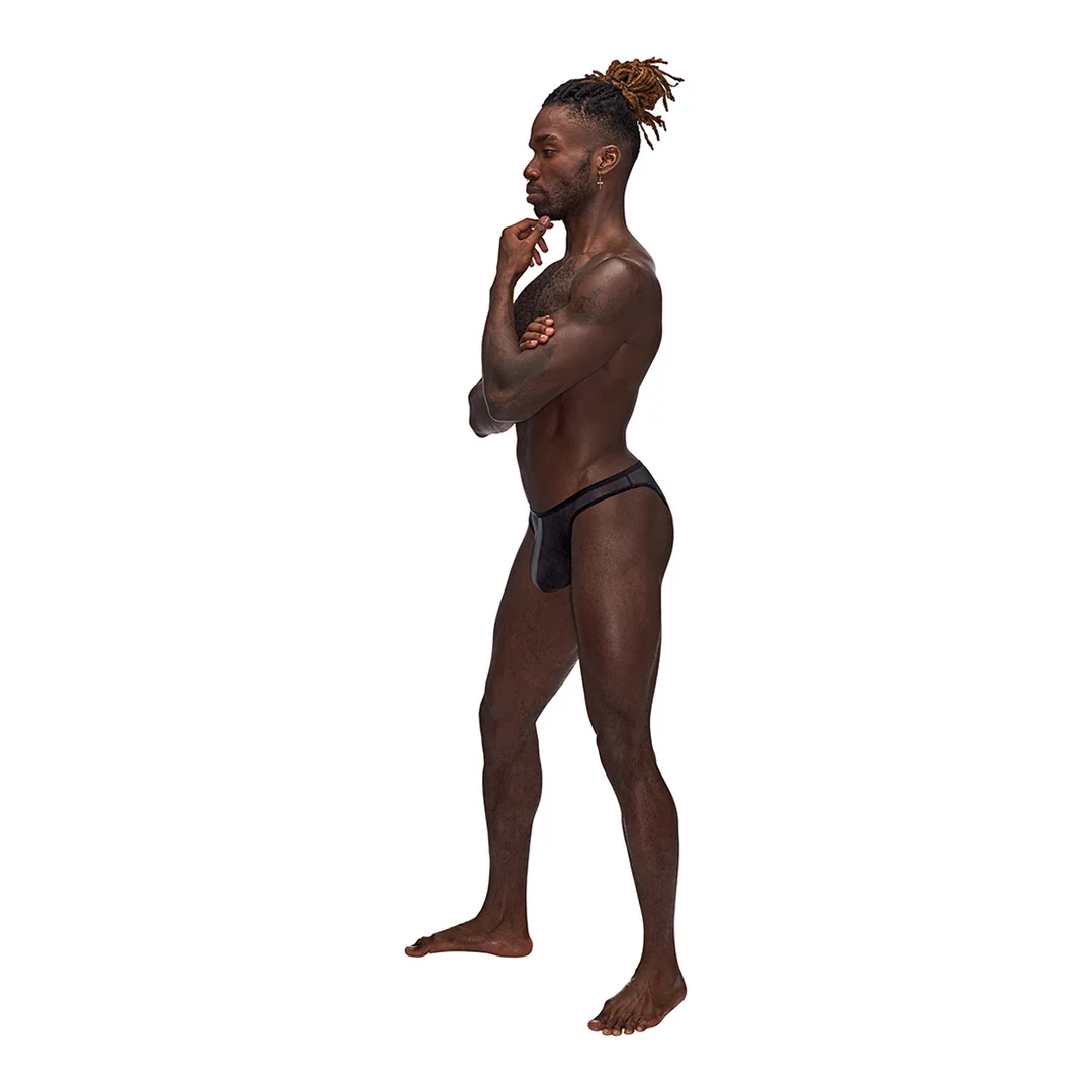480271BKSL-5 Male Power Landing Strip Bikini Slip – Bild 1