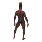 Heren slip met transparante mesh en onyx strip voor gedurfde look – Male Power - Afbeelding 17