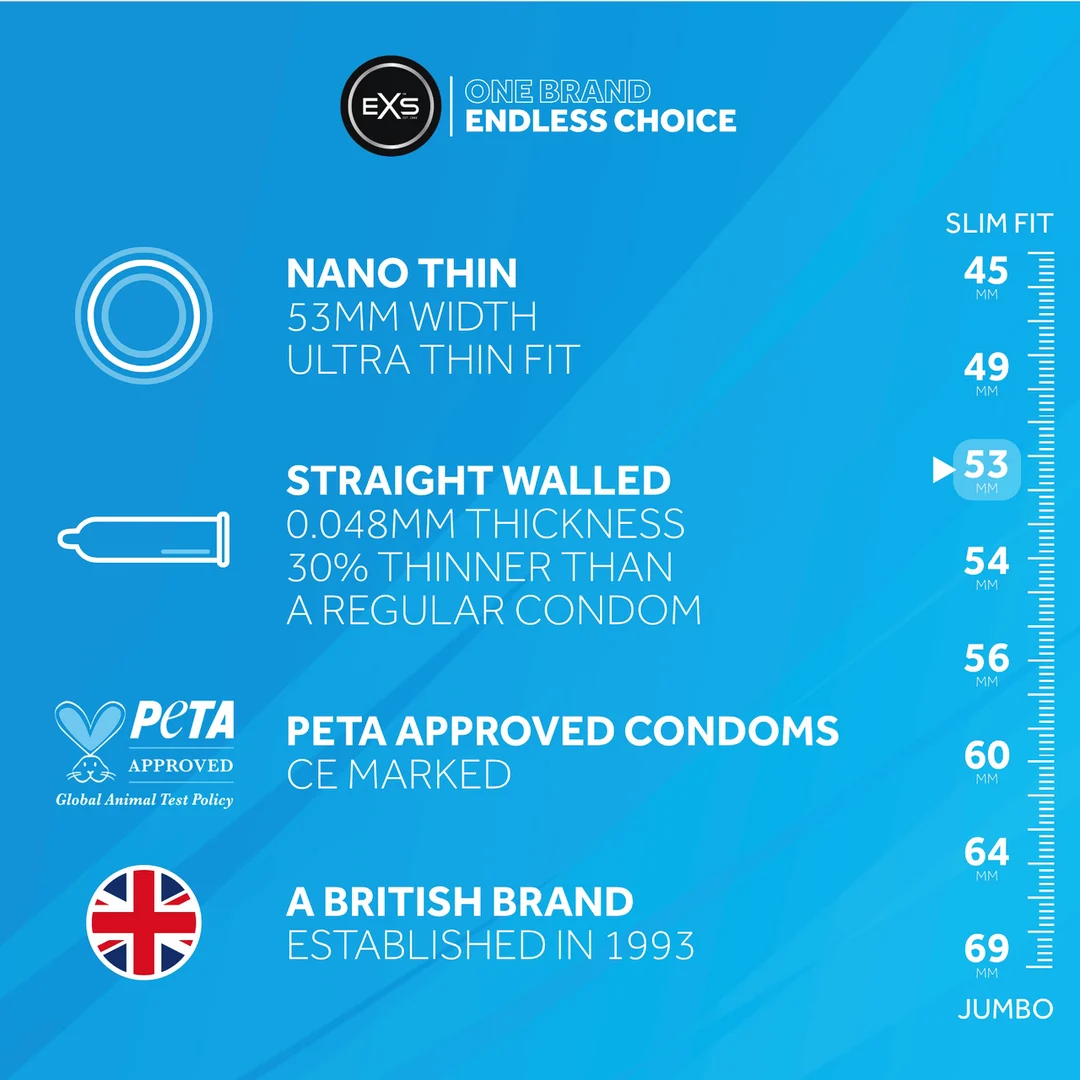 Préservatifs EXS Nano Thin, 48 pièces – Image 2