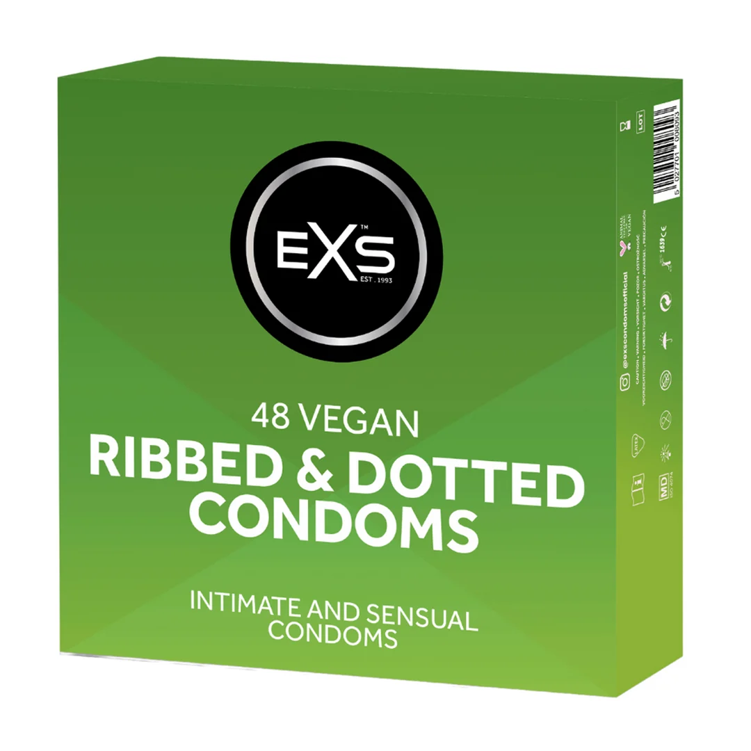 Préservatifs EXS Ribbed and Dotted, 48 pièces – Image 3