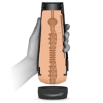 Vagina masturbator met verstelbare zuigkracht – Vanille - Afbeelding 4