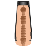 Vagina masturbator met verstelbare zuignap – Vanille - Afbeelding 5