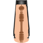 Vagina masturbator met knijpbare handgreep – ULTRASKYN Pussy Masturbator - Afbeelding 5