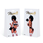 Roleplaykostuum met haltertop en high-waist slip voor sexy verleiding – LIN - Afbeelding 11