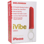 mini vibrator – 20 standen & stille motor – iPlease rood Doc Johnson