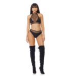 Lingerie set met sexy mesh en hoge taille voor verleidelijke look – Impulse - Afbeelding 2