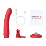 vibrator – Touch-Sense met zuignap, handsfree – Lovense rood Lovense - Afbeelding 5