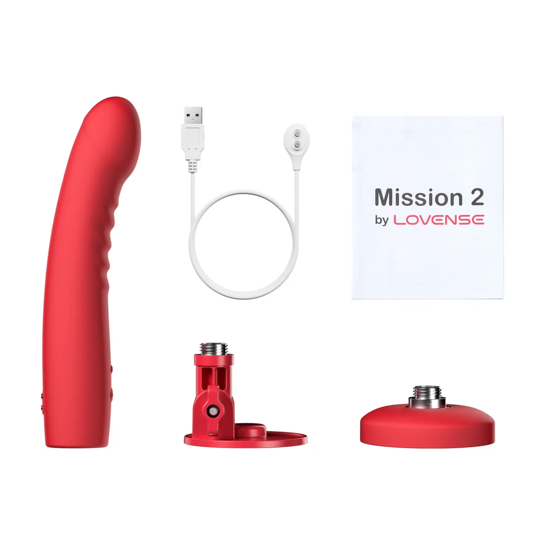 vibrator – Touch-Sense met zuignap, handsfree – Lovense rood Lovense - Afbeelding 5