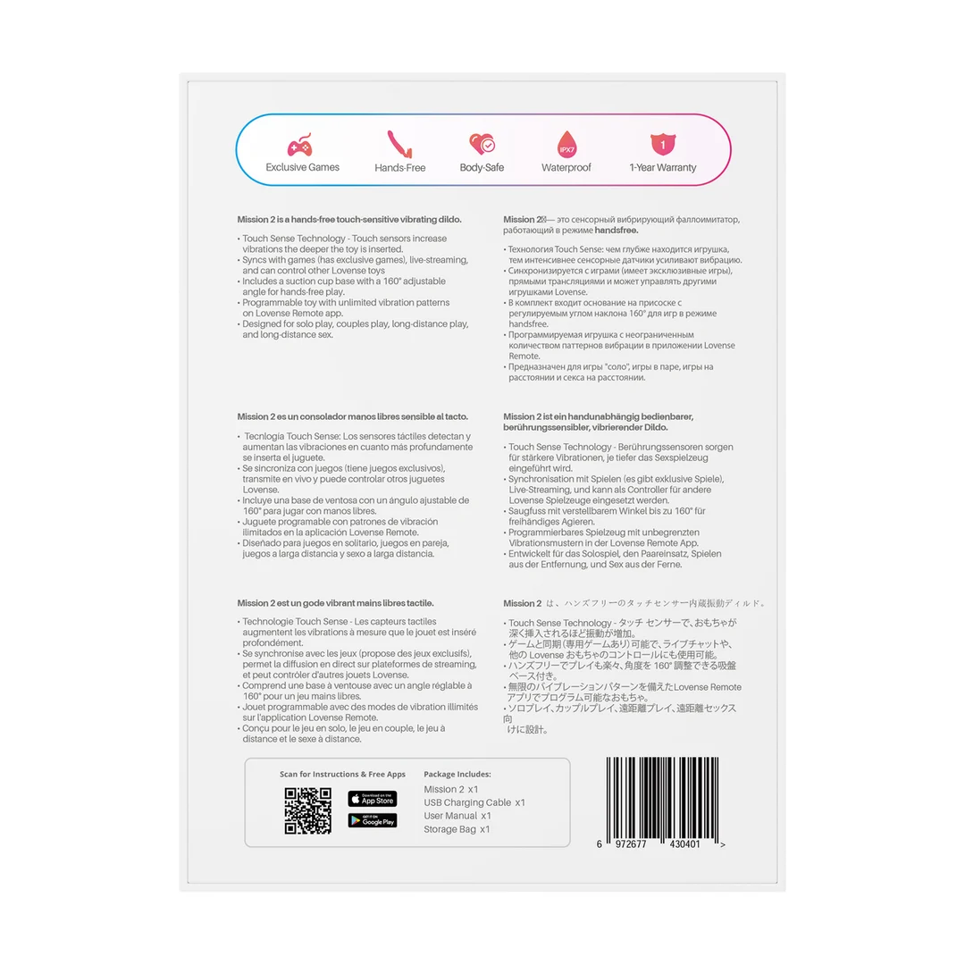 vibrator – Touch-Sense met zuignap, handsfree – Lovense rood Lovense - Afbeelding 2