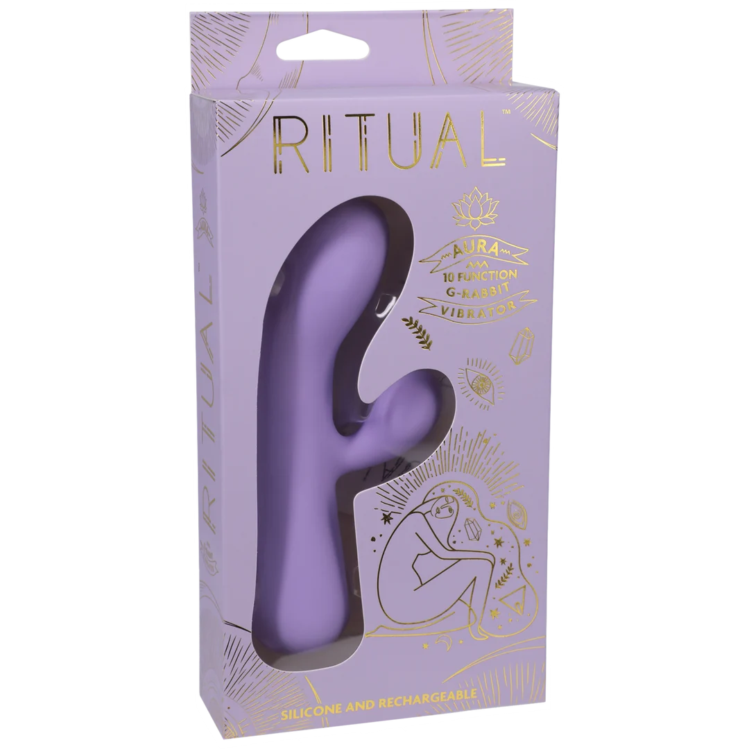 7000-05-BX-2 Aura aufladbarer Silikon Rabbit Vibrator – Bild 1