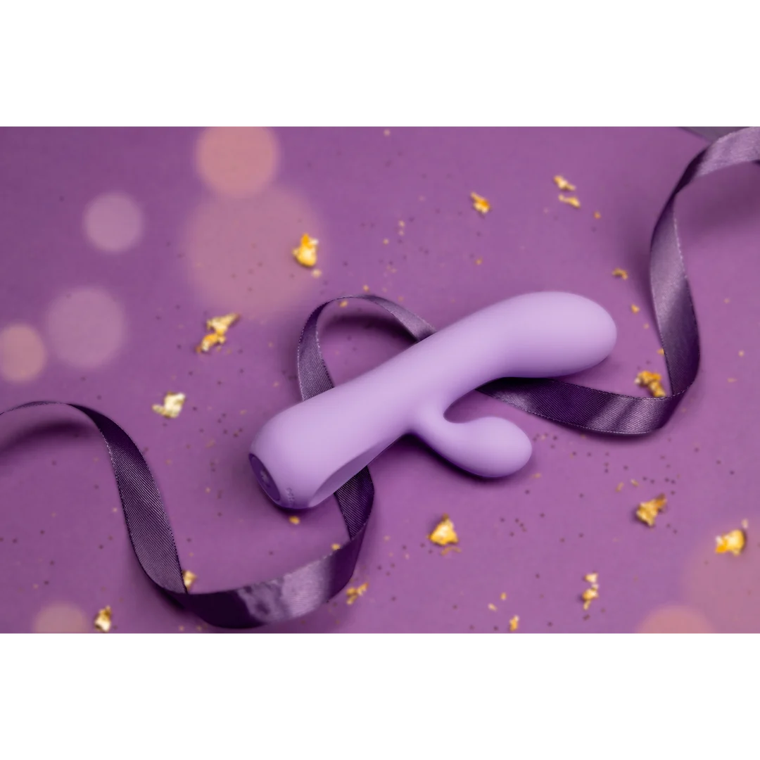 Aura aufladbarer Silikon Rabbit Vibrator – Bild 3