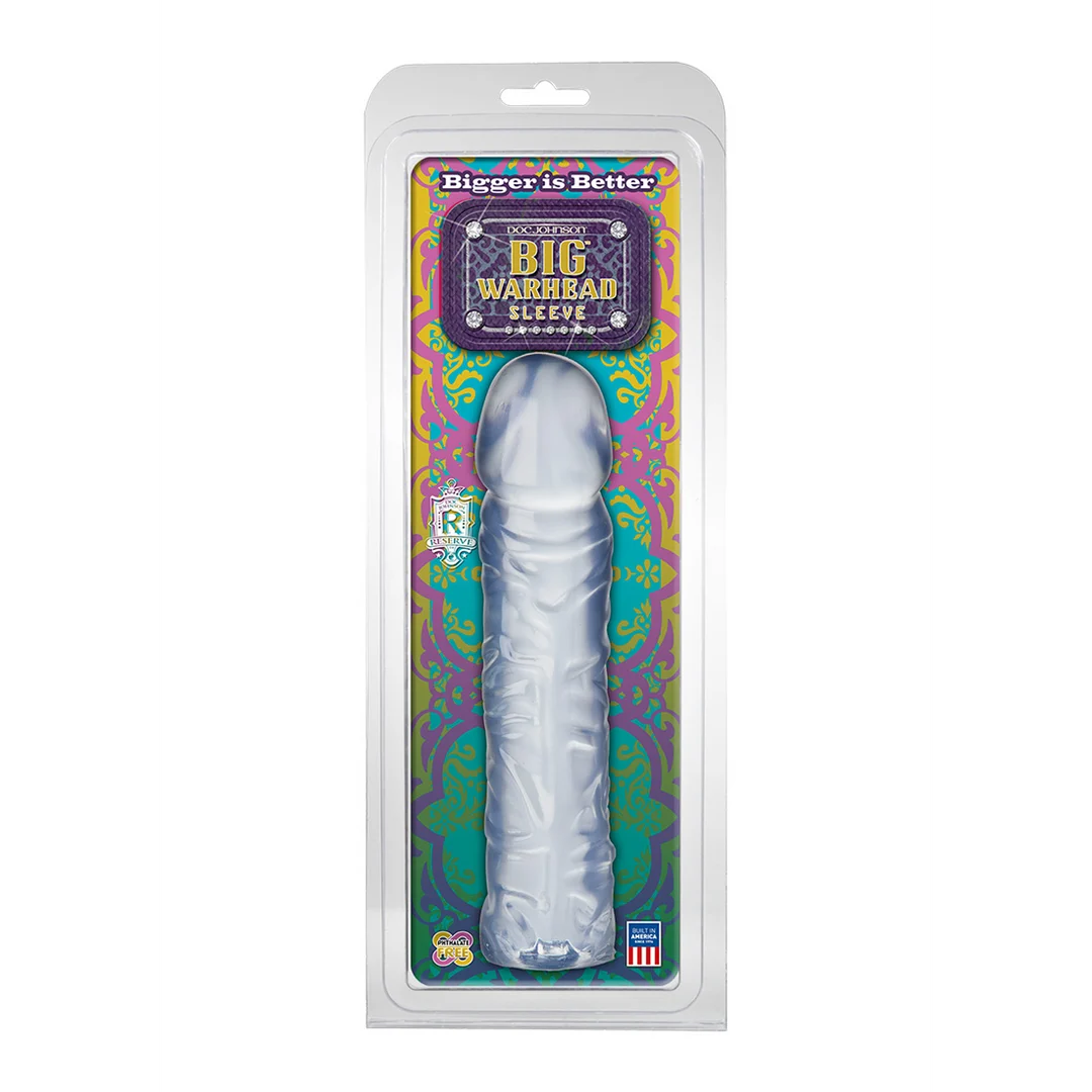 Penis sleeve met gestructureerde aderen – Grote Warhead - Afbeelding 1