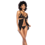 Kanten babydoll met afneembare rok voor verleidelijke vormen – LIN - Afbeelding 10