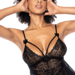 Sexy babydoll met kanten bloemaccent voor curvy silhouet – LIN - Afbeelding 5