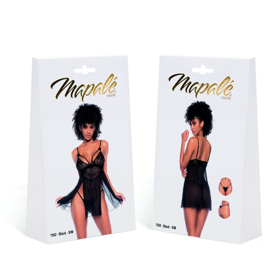 Mapalé Babydoll mit Blütenspitze – Bild 1