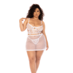 Babydoll met kanten bustier en string voor verfijnde curves – LIN - Afbeelding 3