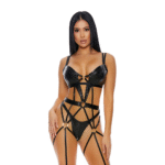 Jarretelset en lingerie set met cheetah-print voor een sexy silhouet – Forplay - Afbeelding 3