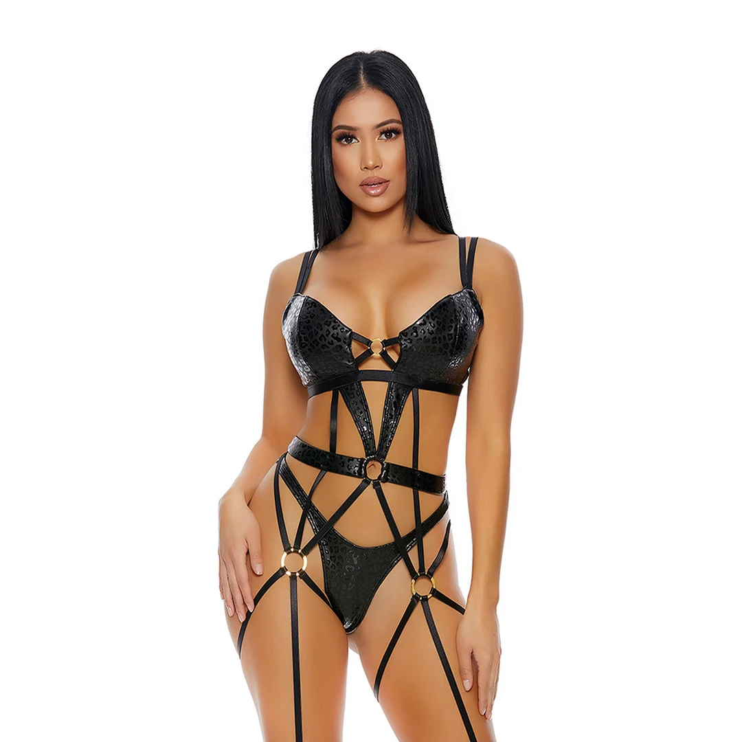 Forplay Sweet Spot Bustier Set mit Cheetah Print – Bild 3