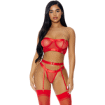 Lingerie set met gouden details en jarretels voor verleiding – Good As Gold - Afbeelding 16
