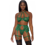 Sexy lingerie set met halter en jarretels voor verleidelijk silhouet – LIN - Afbeelding 14